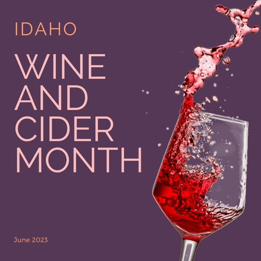 Purple Bold National Wine Day Social Media Graphic